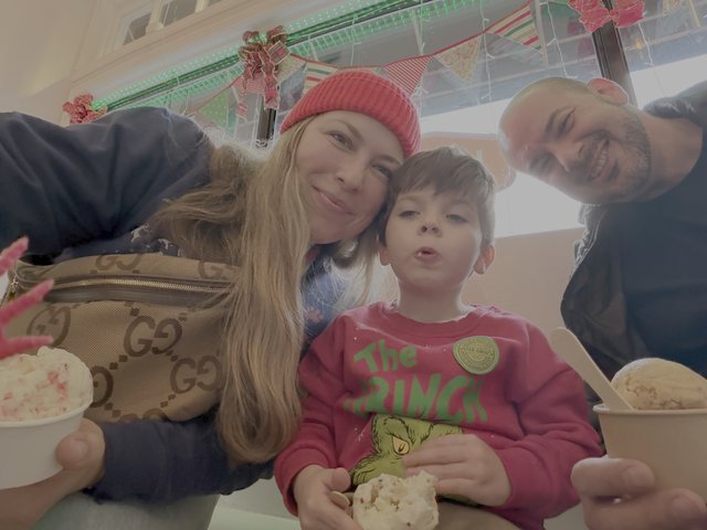 Family Holiday Treat at Ice Cream Shop