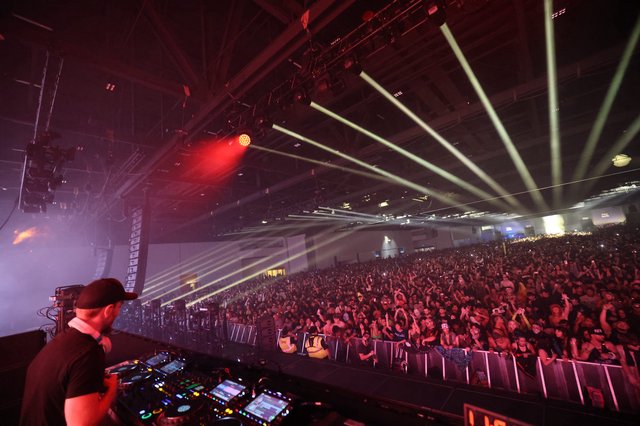 DJ Commanding Massive Crowd at Wobbleland 2026
