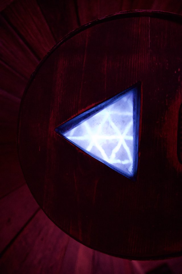 Glowing Arc Reactor in Iron Man Armor Chest