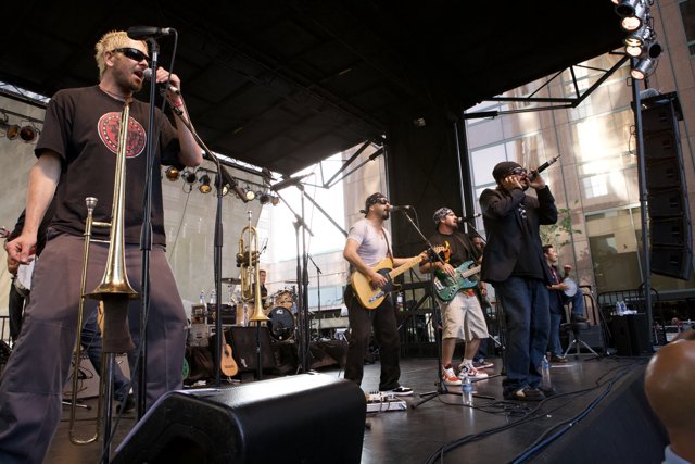 Ozomatli Rocks the Stage with 11-Piece Band and Trio of Guitars