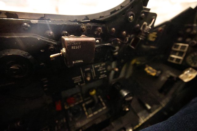 Aircraft Cockpit Chaff Reset Toggle Switch Detail