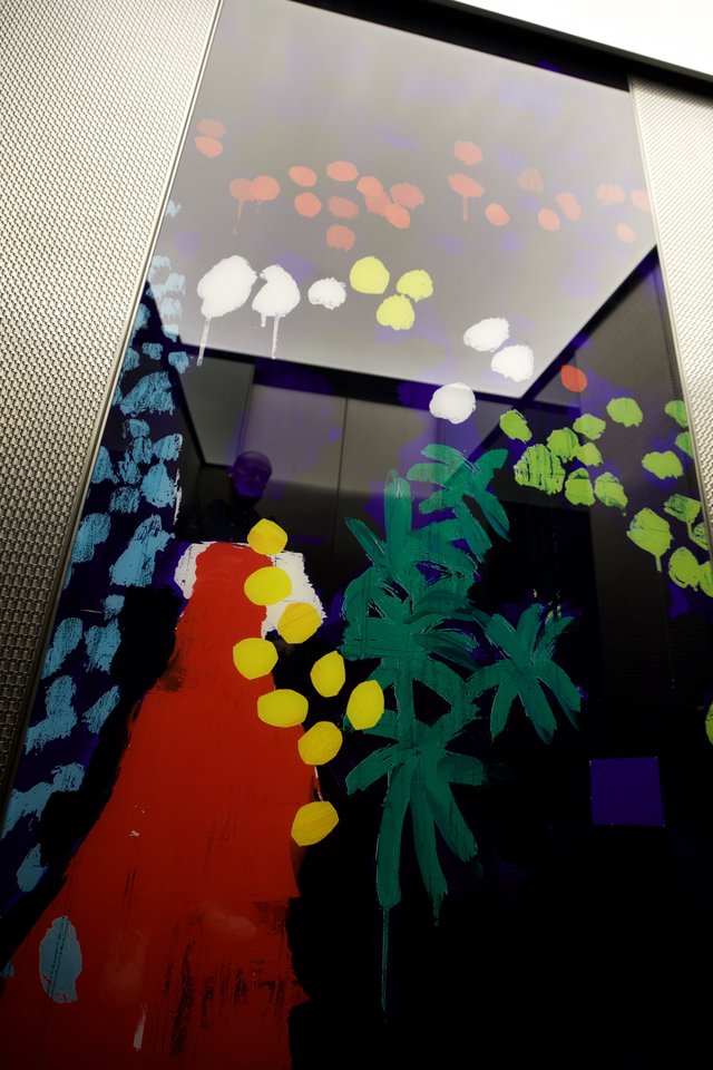Colorful Digital Art Display on Tablet Screen