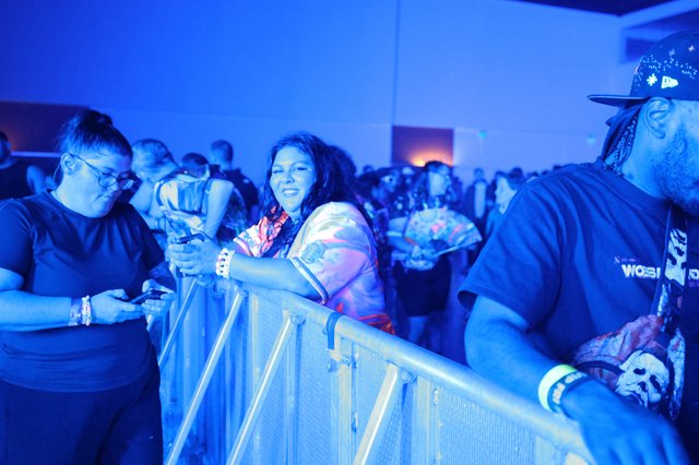 Smiling Fan at Wobbleland 2026 Concert Barrier