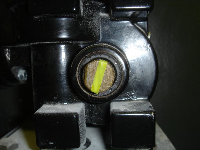 Black and Yellow Valve in Close-up
