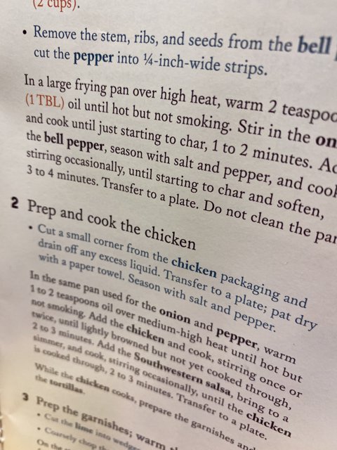 Cooking up some chicken with this recipe book