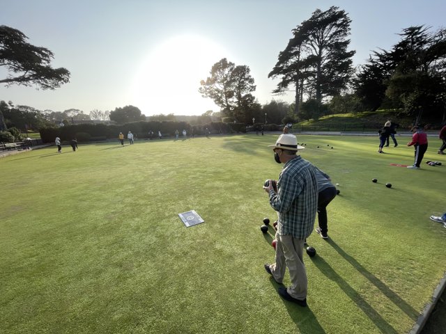 A Game of Lawn Bowls in Golden Gate Park