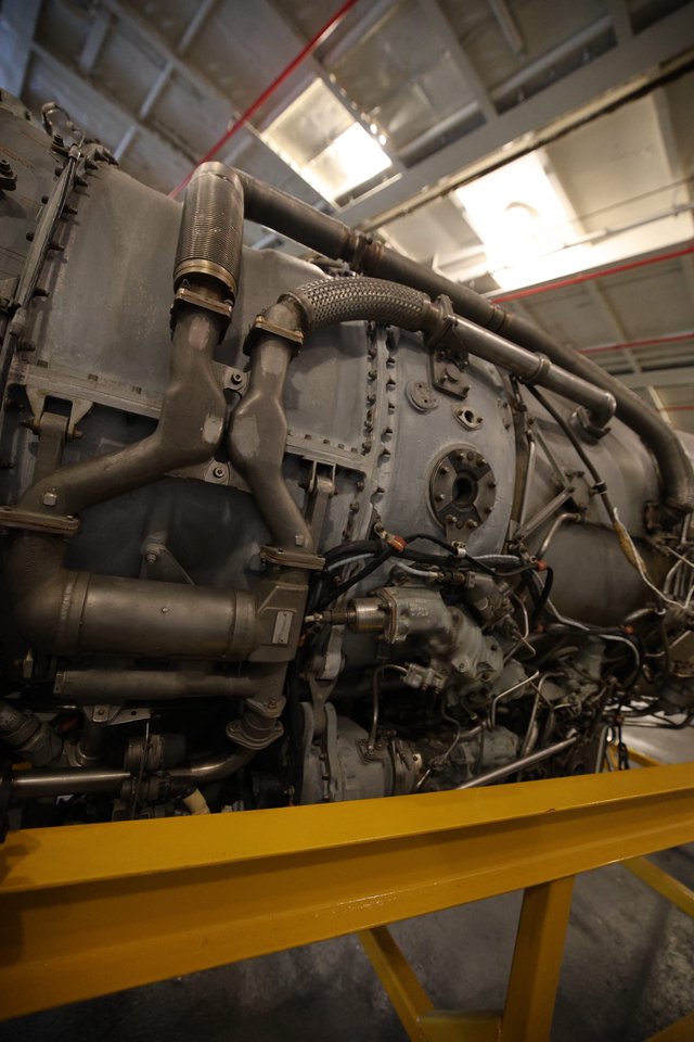 Industrial Diesel Engine in USS Hornet Engine Room