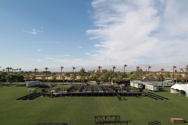 Aerial View of Coachella's Weekend 2 Grass Field Stage