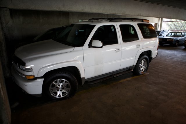 Sleek SUV in the Parking Garage.