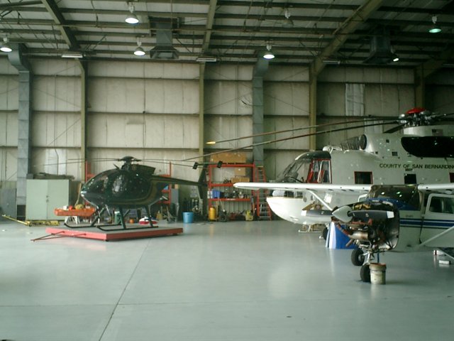 Helicopters in Hangar