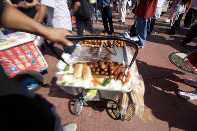 Hot Dog Vendor at the Mayday Rally