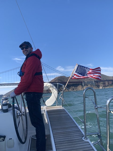 Sailing into the Bay with Old Glory