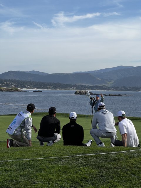 Spectating Golf Action at Pebble Beach