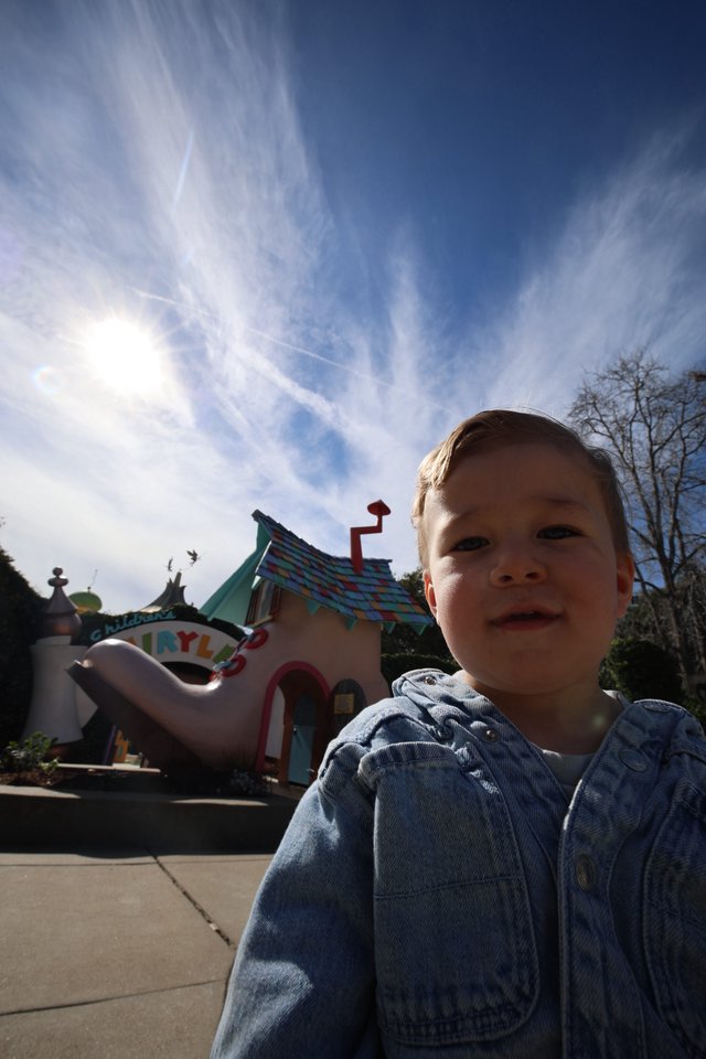 Young Child's Selfie at Fantasyland Theme Park