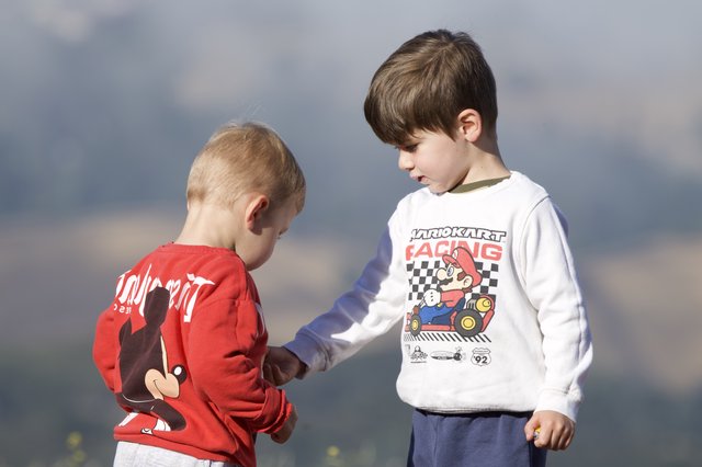 Two Young Friends Share a Moment at Mt. Diablo