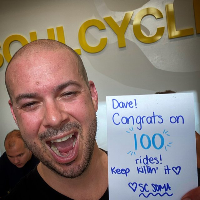 Congrats on 100 Rides with Dave B