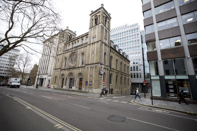 Historic Church Amidst Modern London Architecture