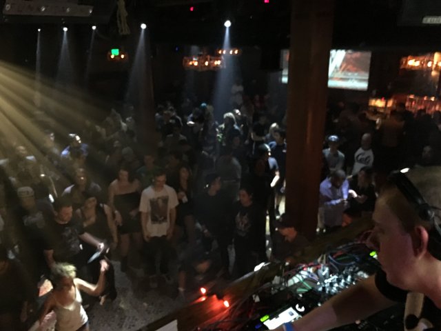 DJ Lights up the Night in LA Nightclub