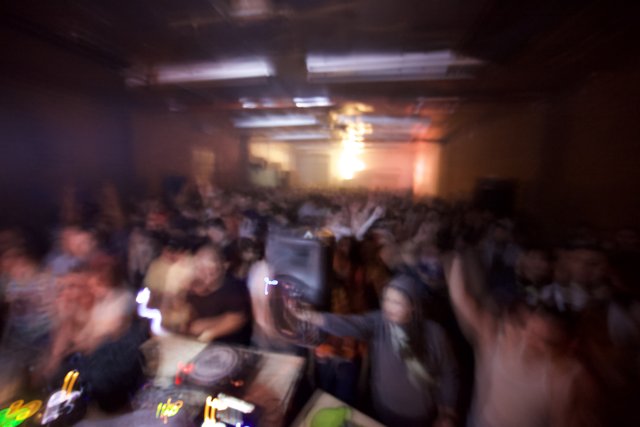 Blurry Nightlife Scene at Urban Nightclub