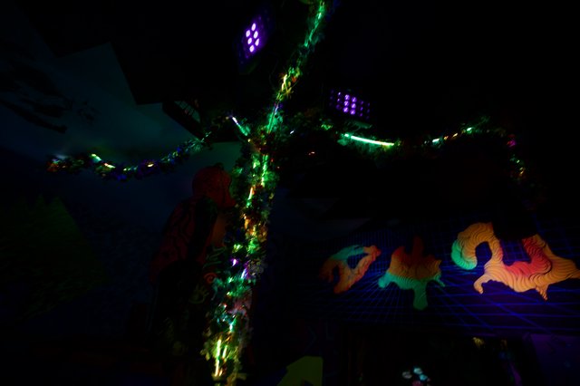 Illuminated Dragon Installation in Festive Night Display