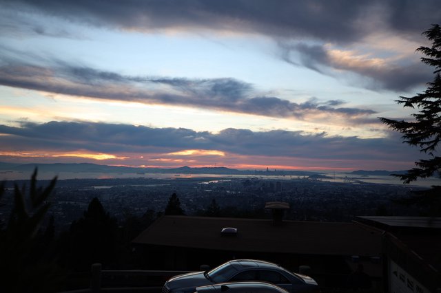 Sunset Over San Francisco Bay from Oakland Hills