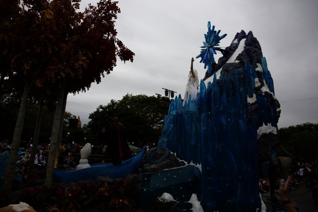 Enchanting Frozen Castle Float at Disneyland Parade 2023