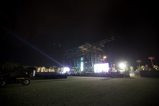 Lights and Tractor on Coachella Stage