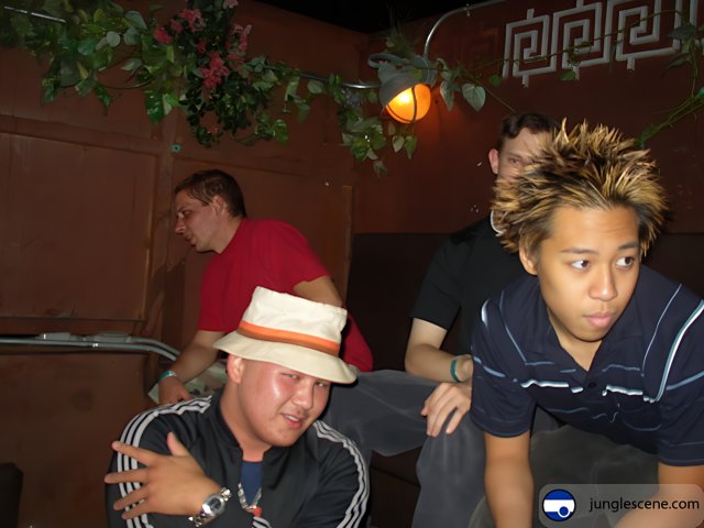 Hiroyuki Kaiō in Black Shirt and Fedora at Night Club