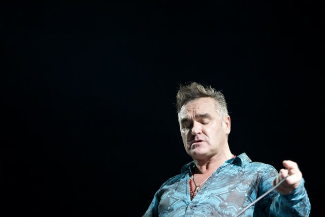 Morrissey Takes the Stage with his Trusty Microphone