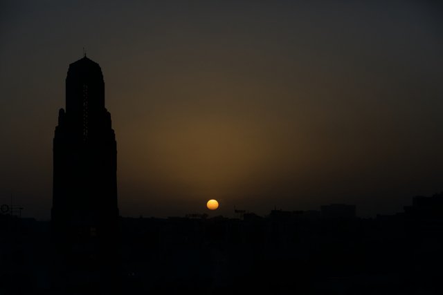 Sunset Behind the Clock Tower