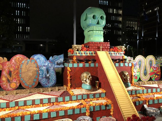 Creepy and Colorful Skull Parade Float