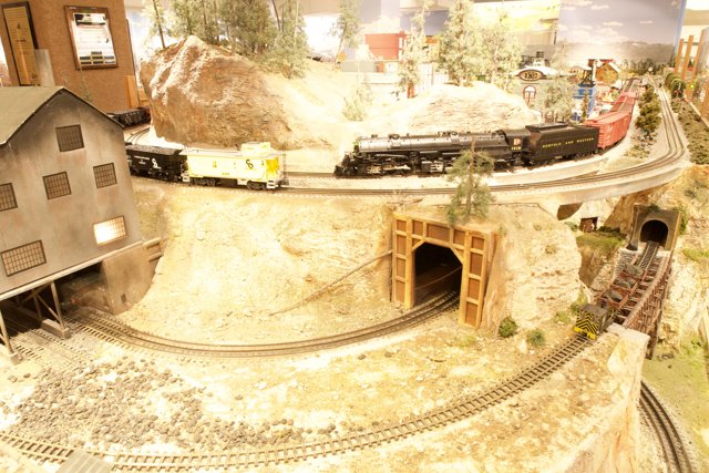 Miniature Train Journey through the Tunnel