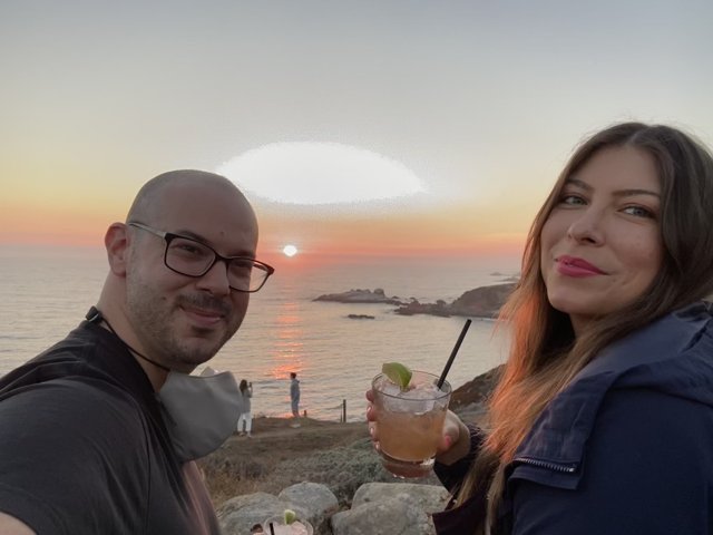 Sunset Selfie by the Ocean