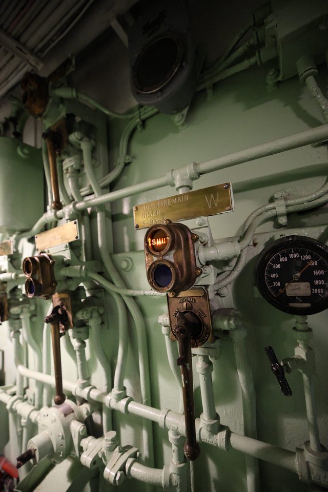 Vintage Naval Engine Room Control Station
