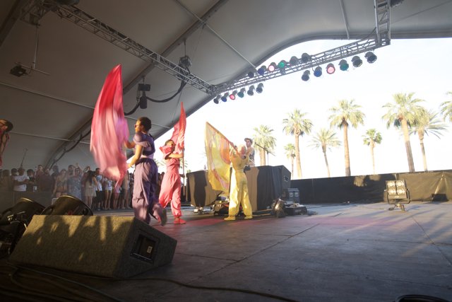Stage Performance with Flags at Coachella 2008