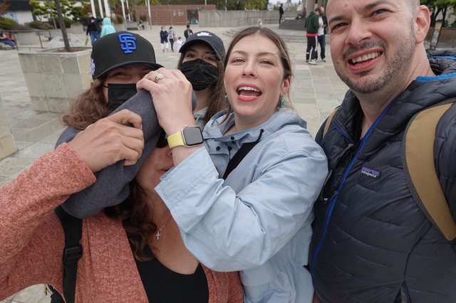 Friends Taking Happy Group Selfie Together