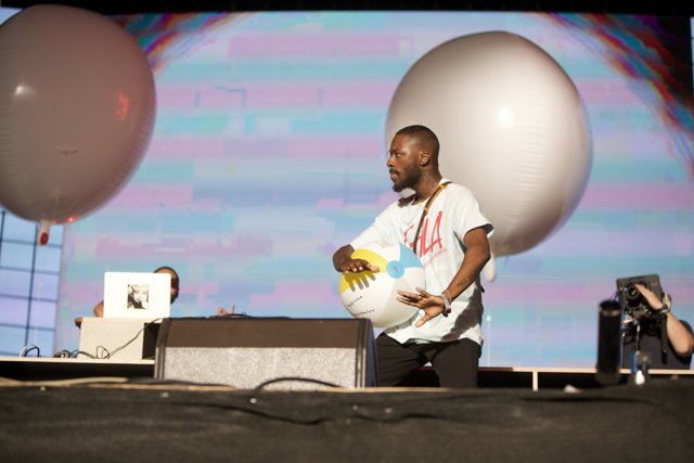 The Man and His Ball on Stage