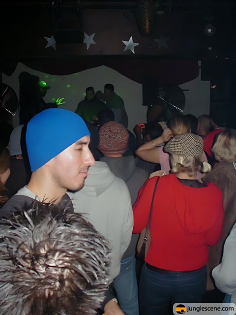 Blue Cap in the Nightclub