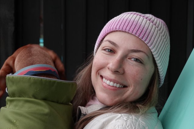 Winter Portrait with Bright Smile and Beanie