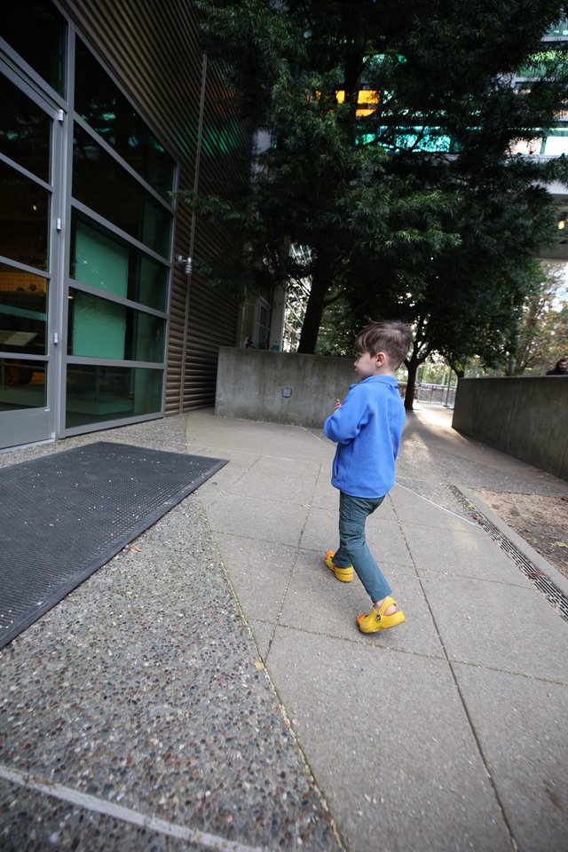Young Boy Exploring Chabot Space and Science Center Pathway