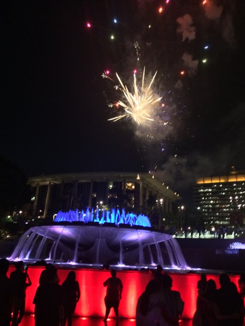 Fireworks Light Up the Civic Center Mall Fountain
