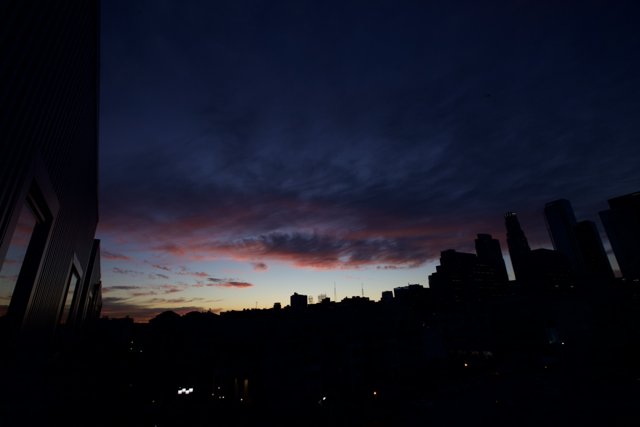 Urban Sunset Silhouette