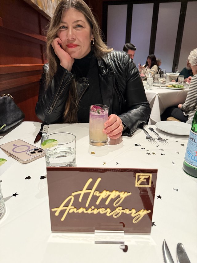 Anniversary Celebration Dinner with Chocolate Plaque