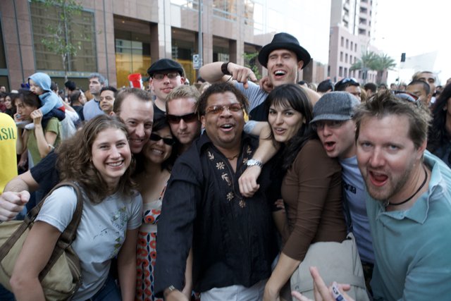 Ozomatli Crowd Poses for a Picture
