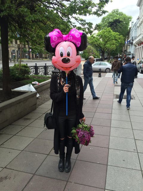 Minnie Mouse Takes a Stroll in Tbilisi