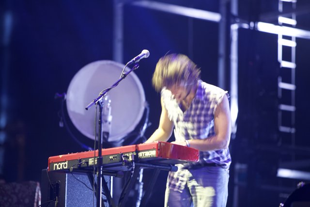 Keyboard Soloist Lighting Up 2011 Coachella Stage