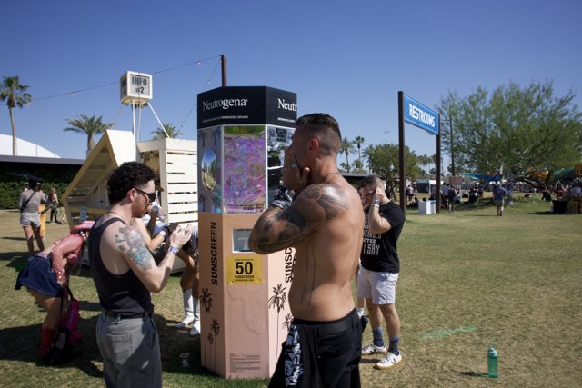 Sunscreen Station at Coachella 2024