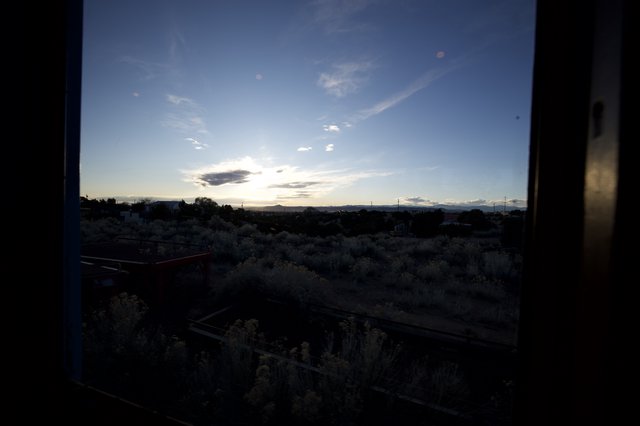 Twilight Over the Desert Landscape at Dusk