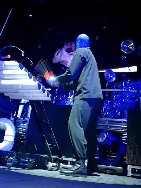 Blue Man Group rocks Coachella stage
