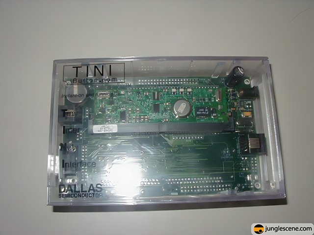 Small Circuit Board in Clear Plastic Box
